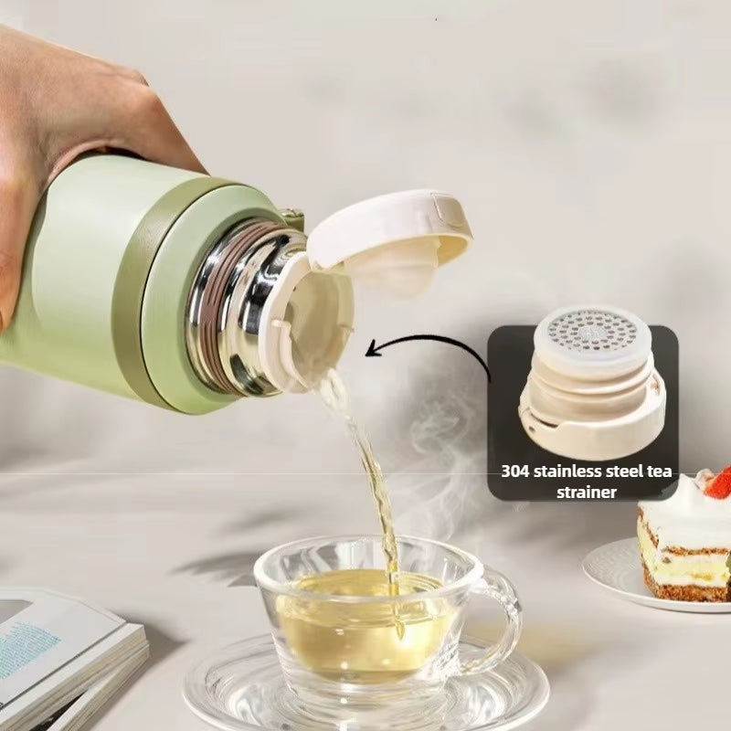 Termo con taza para agua fría o caliente de 600ml 