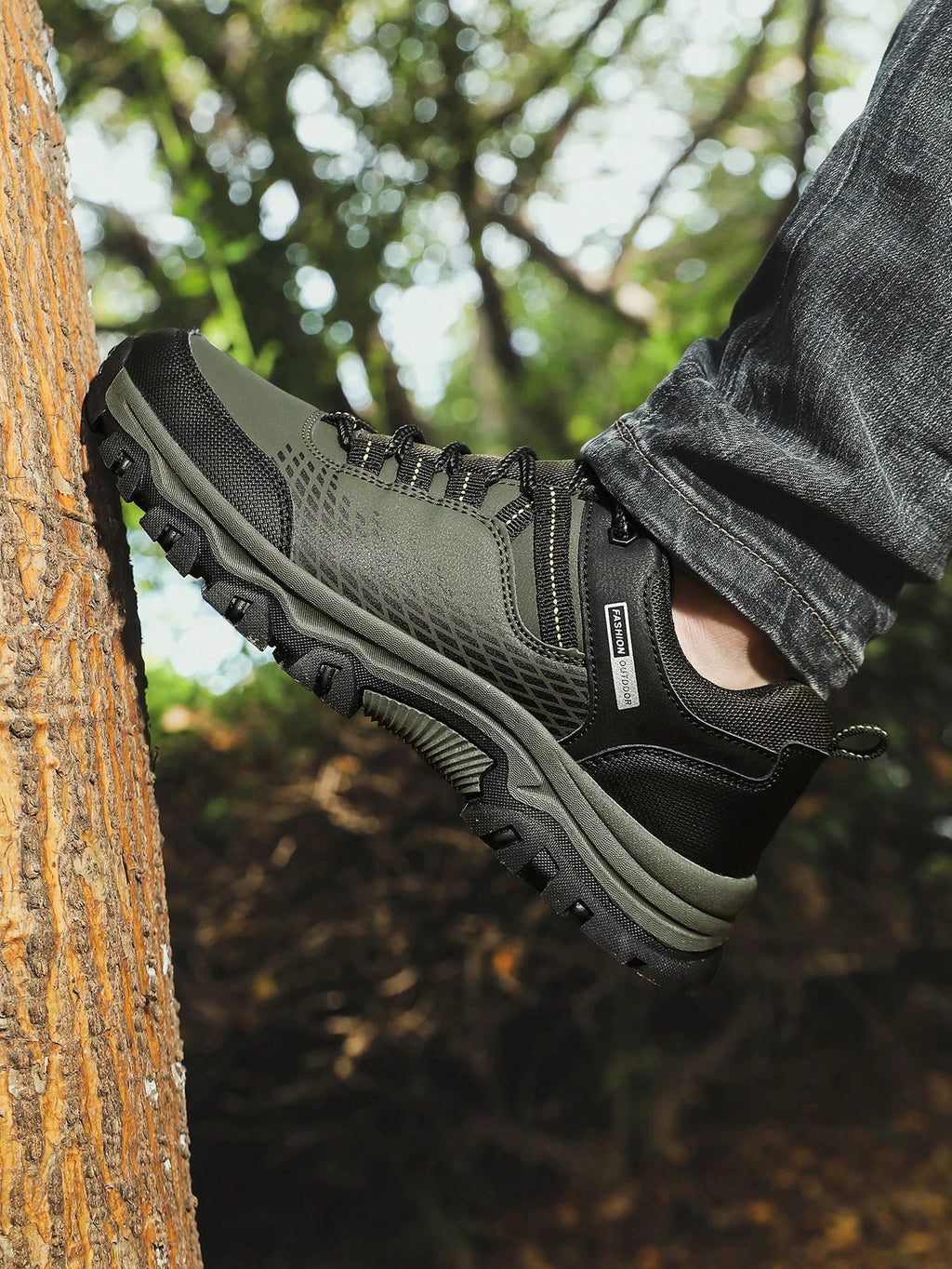 Men'S Casual Sports Shoes Large Size Outdoor Hiking Boots Trekking Shoes