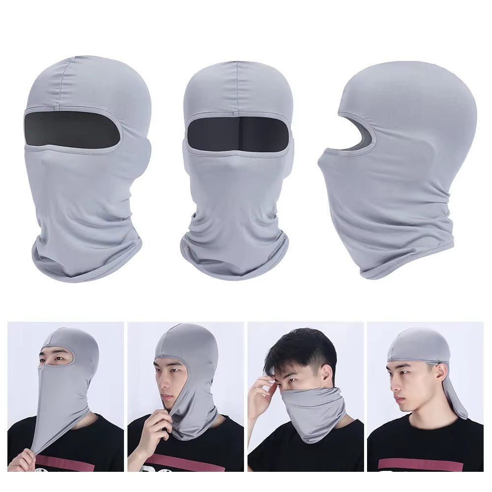 Balaclava Full Face Mask Hiking Cycling Camping Hunting Airsoft Cap Bike Head Cover Summer Men Women Ski Mask Hiking Scarves